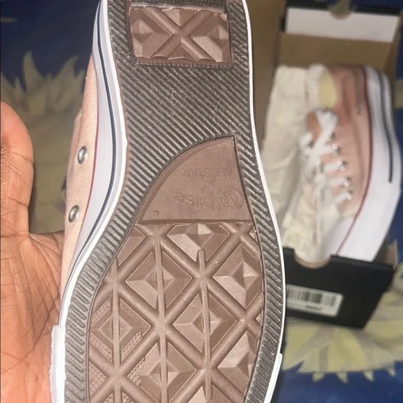 Converse Coral and White Low-Top Sneakers - Picture 3 of 3